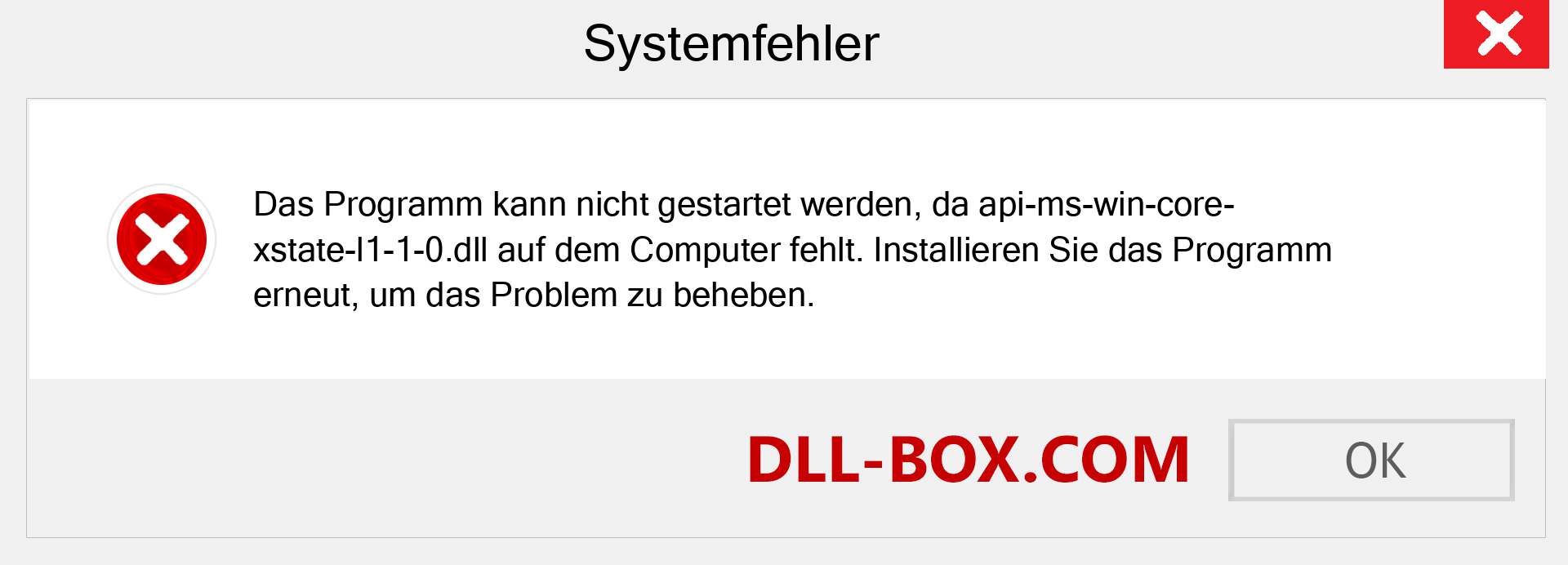 api-ms-win-core-xstate-l1-1-0.dll-Datei fehlt?. Download für Windows 7, 8, 10 - Fix api-ms-win-core-xstate-l1-1-0 dll Missing Error unter Windows, Fotos, Bildern